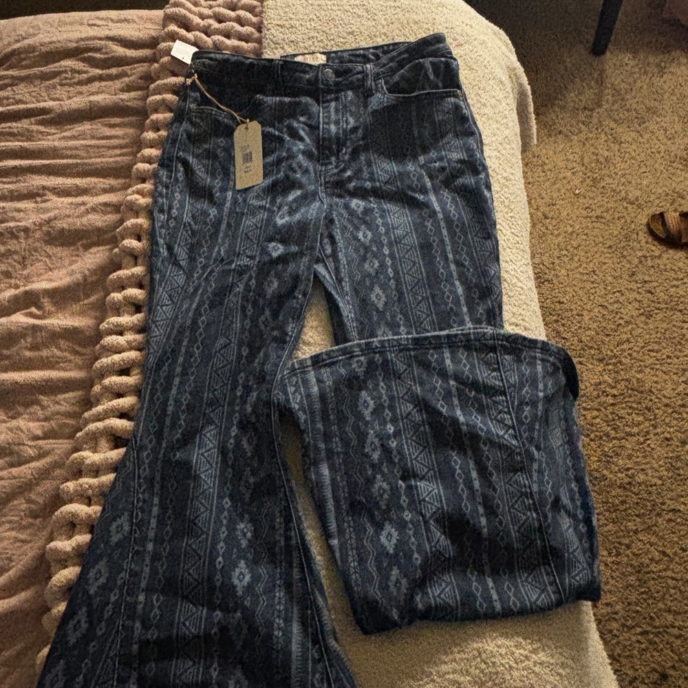 Shyanne Blue Flare Wide Leg Jeans